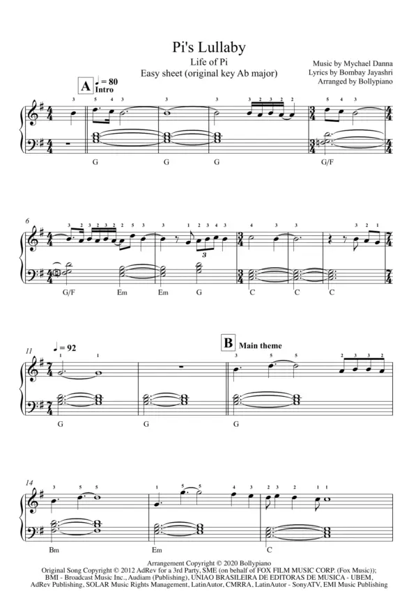 Pi's Lullaby