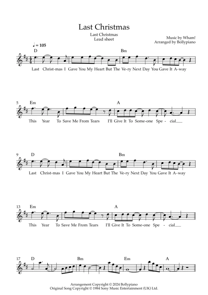 Last Christmas - Bollypiano