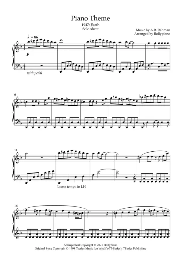 1947: Earth Piano Theme (Instrumental)