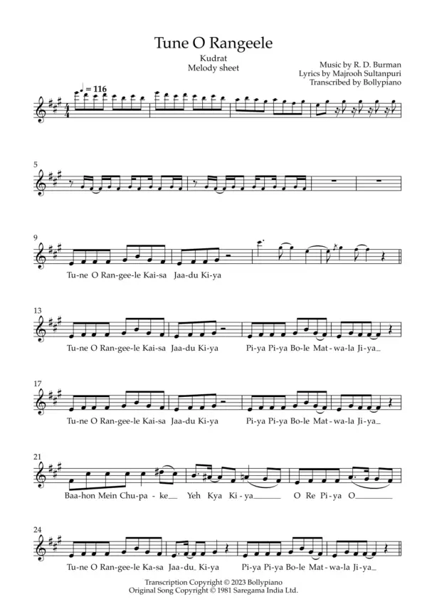 Tune O Rangeele