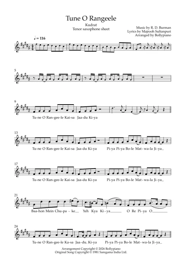 Tune O Rangeele